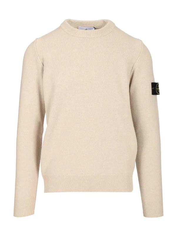 Lambswool Crewneck Sweater Knitwear Beige sold by Wanan Luxury
