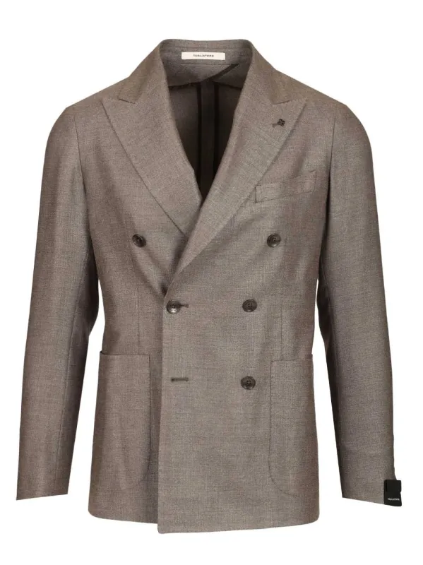 Montecarlo Double-Breasted Blazer Jackets Grey sold by Wanan Luxury