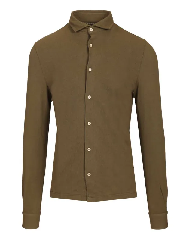 Long-Sleeved Shirt Shirts Green sold by Wanan Luxury