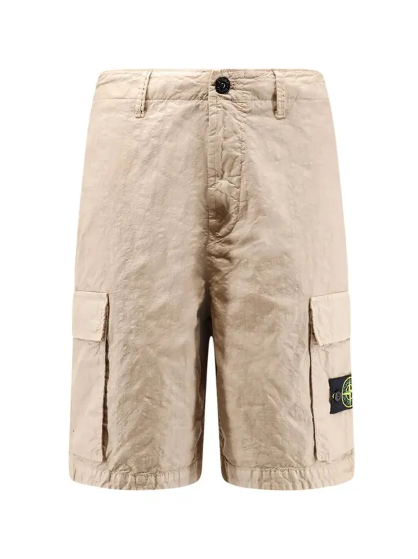 Nylon Panama Loose Fit Cargo Bermudas made by Stone Island