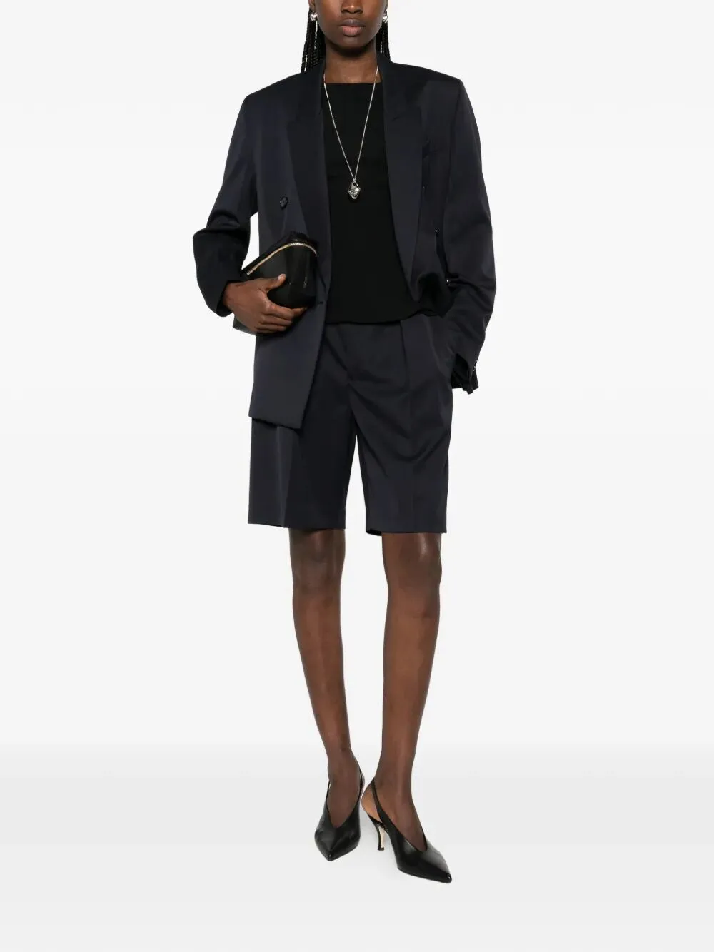 Elasticated Back Waistband Wool Blend Tailored Shorts sold by Wanan Luxury product image thumbnail 2