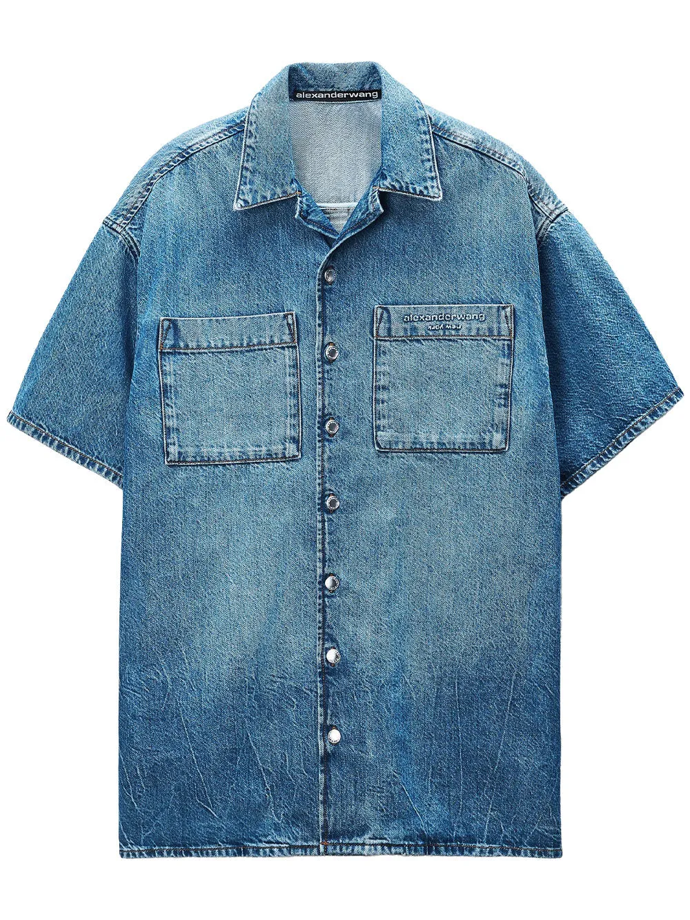 Boxy Denim Shirt Dress sold by Wanan Luxury