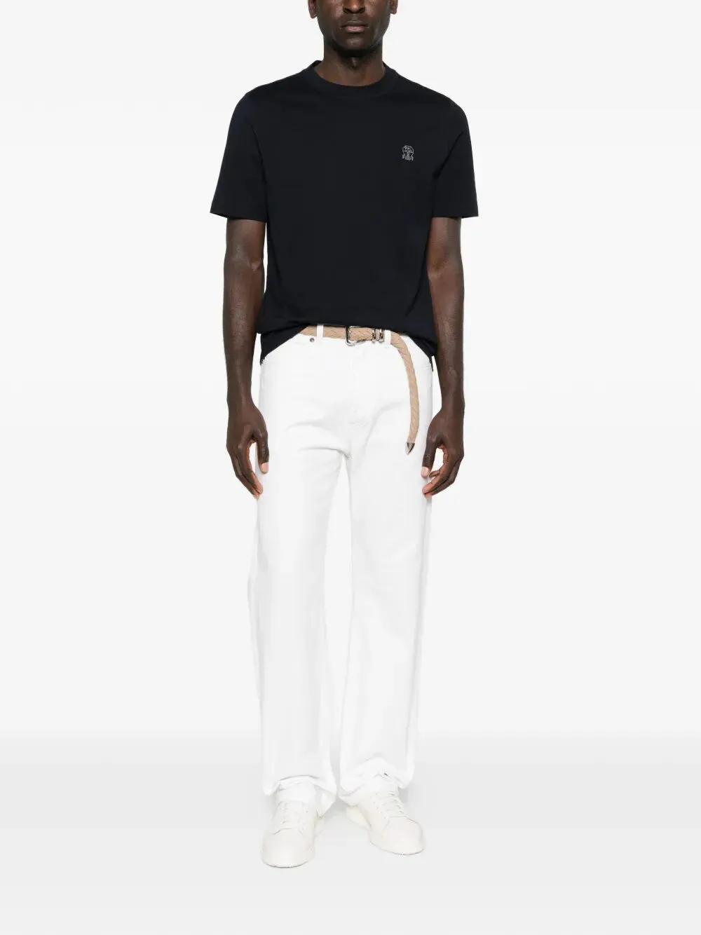 Cotton Jersey Crew Neck T-Shirt With Logo sold by Wanan Luxury product image thumbnail 4