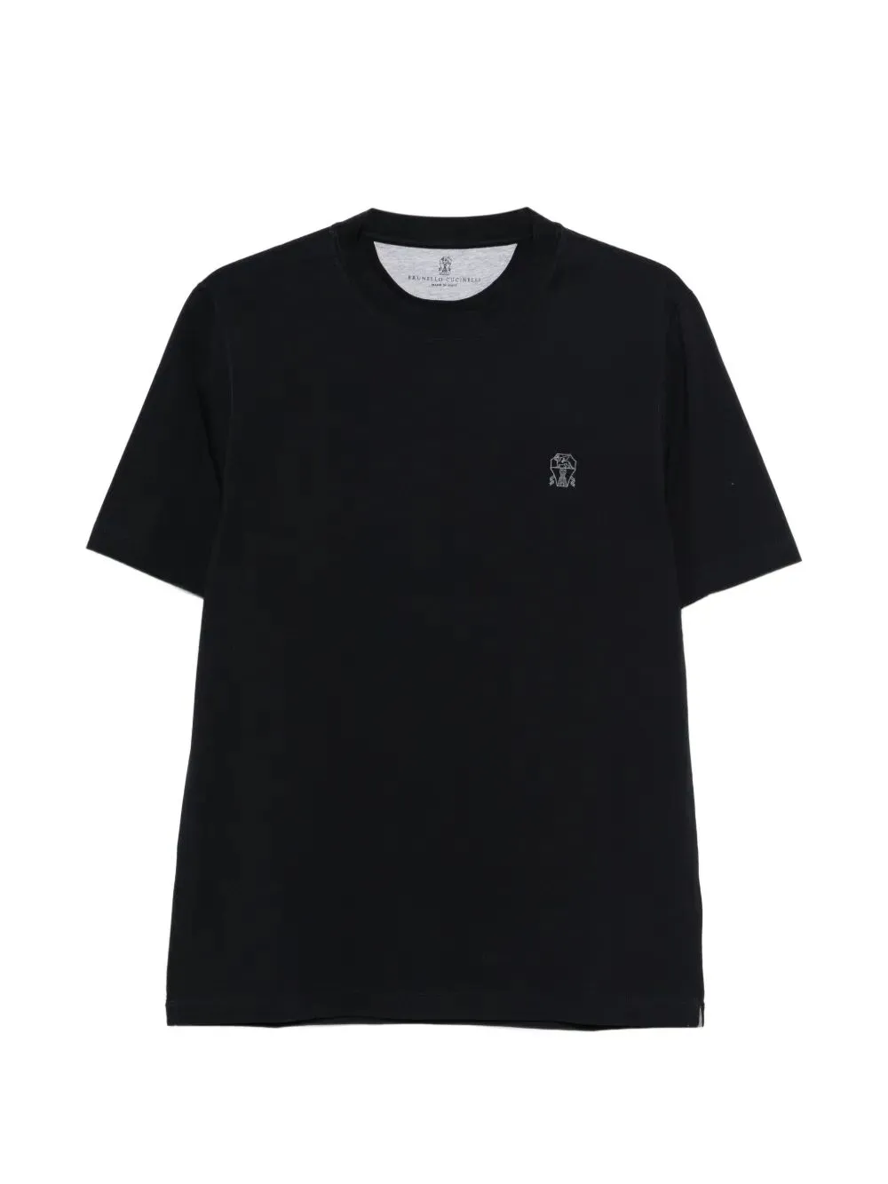Cotton Jersey Crew Neck T-Shirt With Logo sold by Wanan Luxury