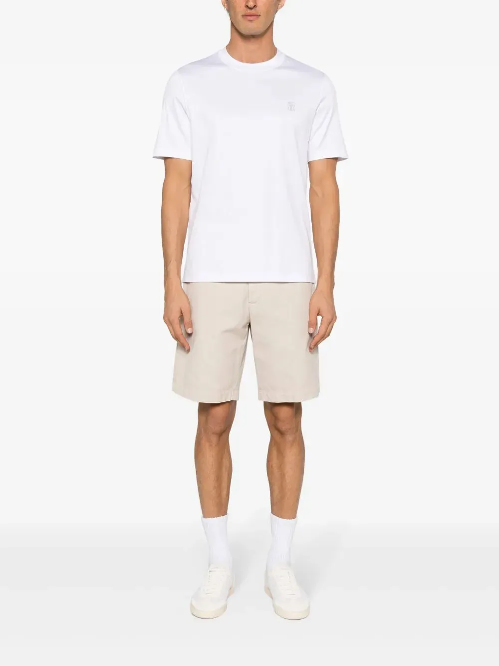 Cotton Jersey Crew Neck T-Shirt With Logo sold by Wanan Luxury product image thumbnail 2