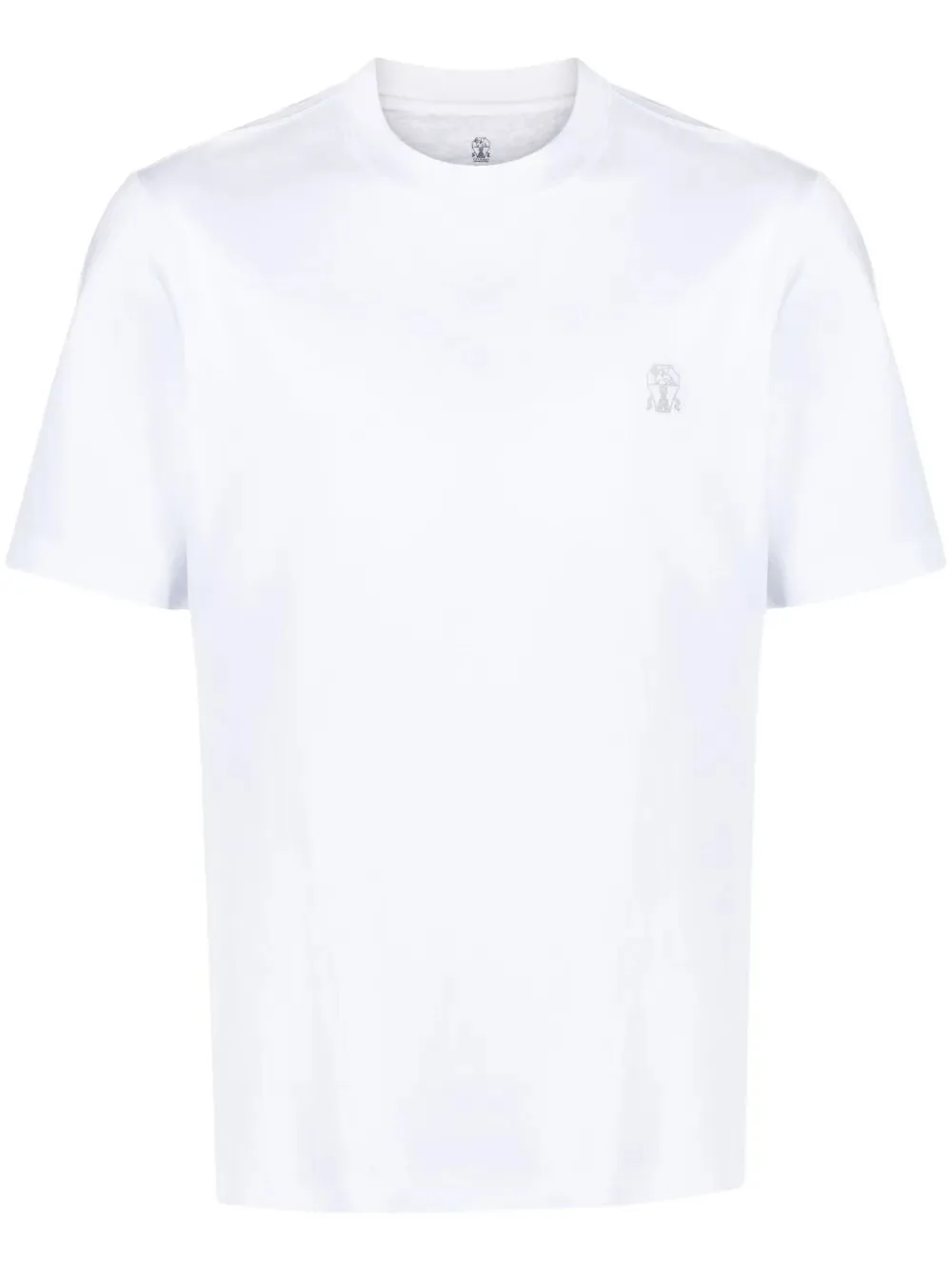 Cotton Jersey Crew Neck T-Shirt With Logo sold by Wanan Luxury