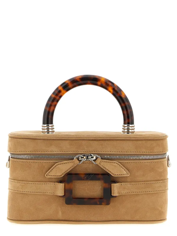 Belle Vivier Vanity Hand Bags Beige made by Roger Vivier