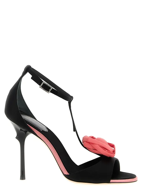 Rose Vivier Sandals Black made by Roger Vivier