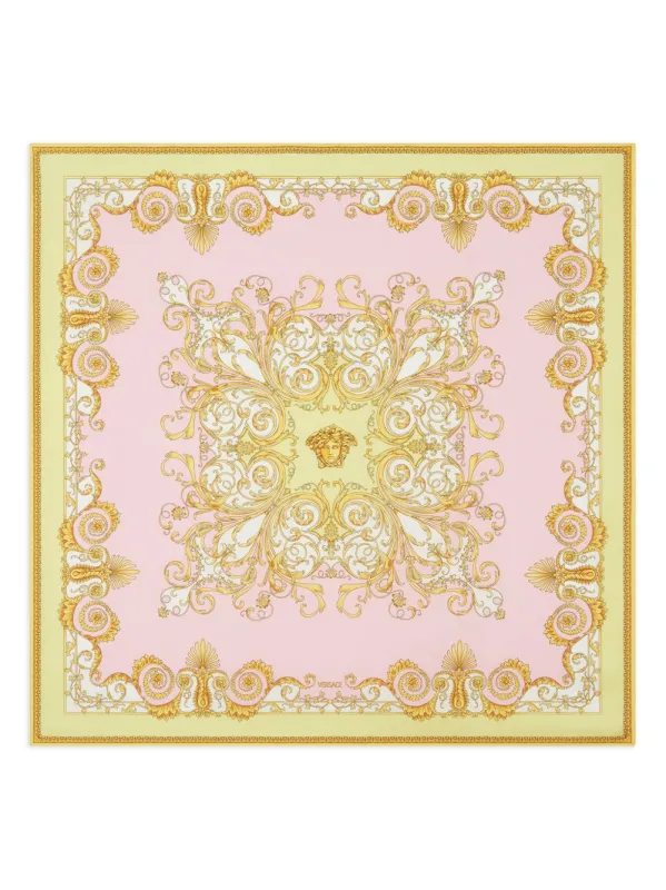 Barocco Print Silk Foulard sold by Wanan Luxury