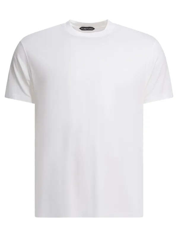 Lyocell And Cotton T-Shirt T-Shirts White sold by Wanan Luxury