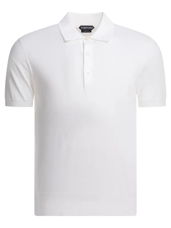Cotton Knit Polo Shirt Polo Shirts White made by Tom Ford