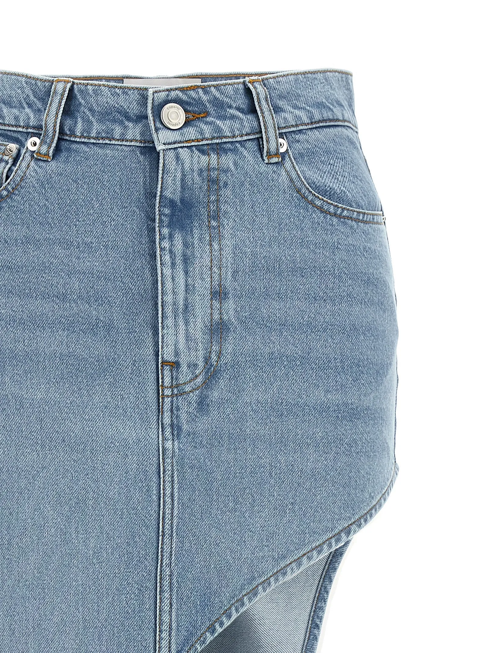 One-Leg Denim Skirts Light Blue sold by Wanan Luxury product image thumbnail 3