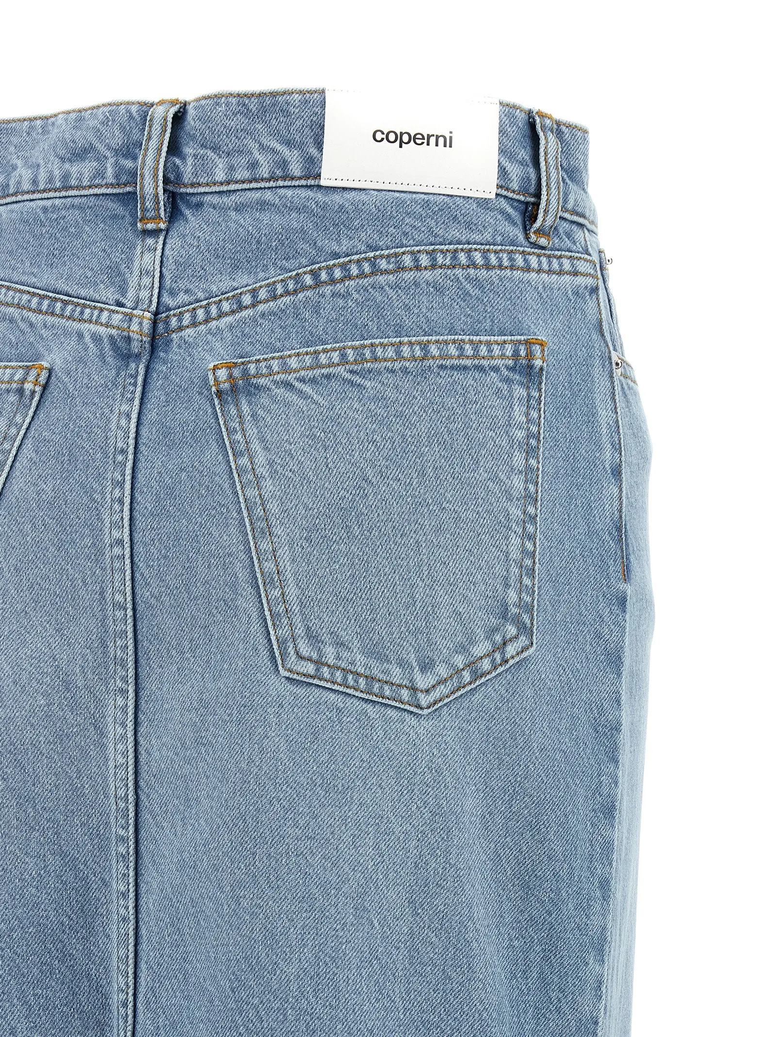 One-Leg Denim Skirts Light Blue sold by Wanan Luxury product image thumbnail 4