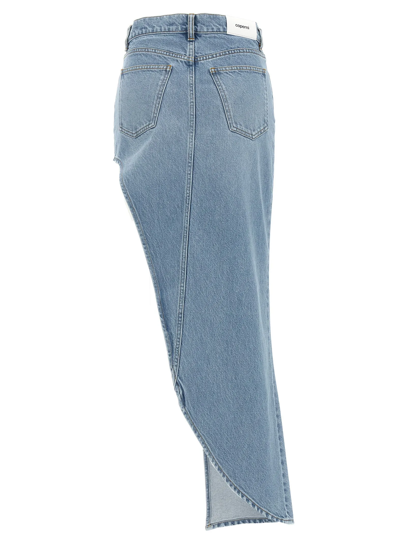 One-Leg Denim Skirts Light Blue sold by Wanan Luxury product image thumbnail 2