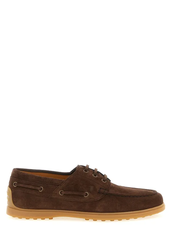 Suede Boat Shoe Loafers Brown sold by Wanan Luxury