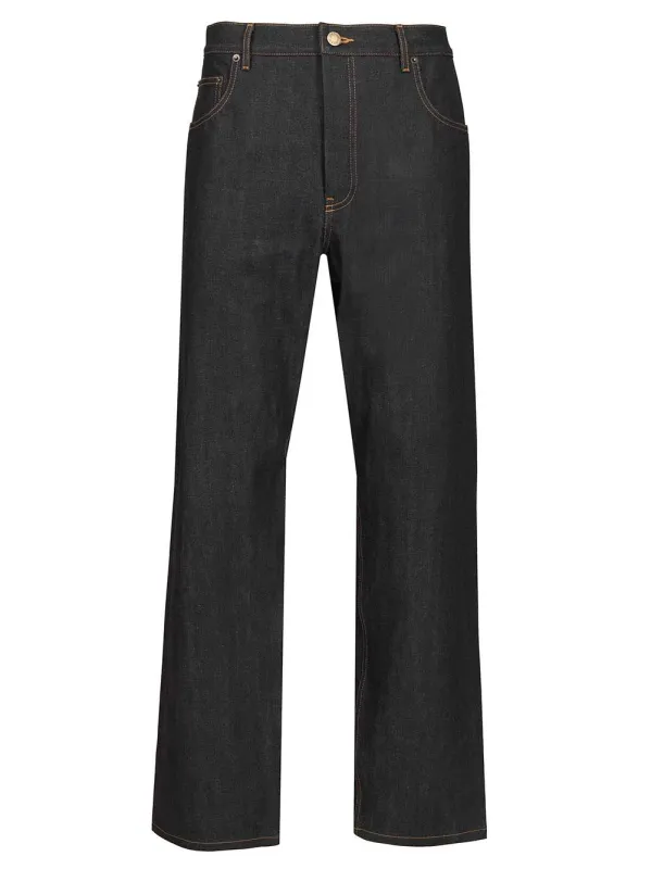 Denim 5 Pockets Trouser In Japanese Selvedge Denim Jeans Blue sold by Wanan Luxury