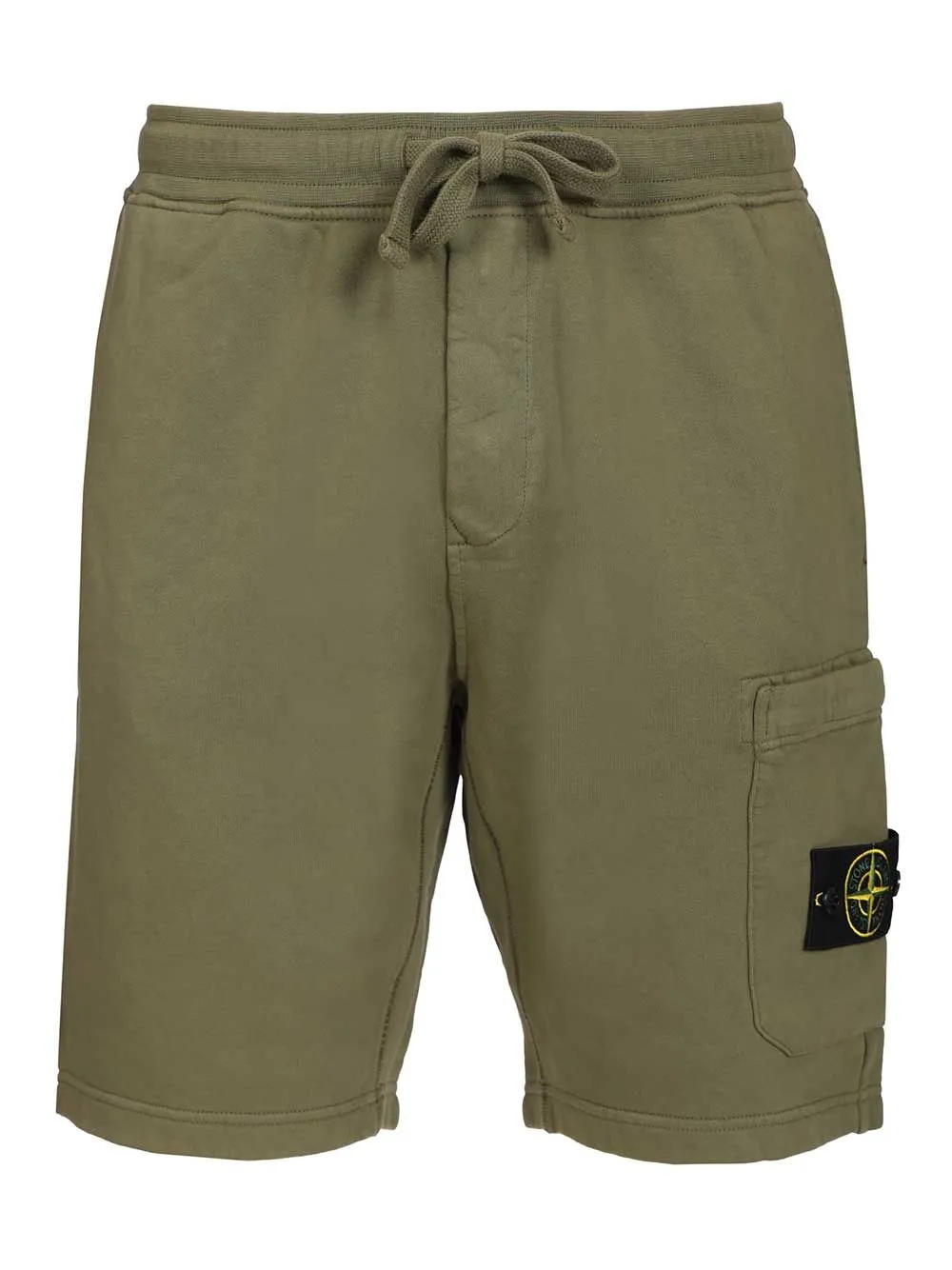 Organic Cotton Fleece Bermuda Shorts Trousers Green sold by Wanan Luxury