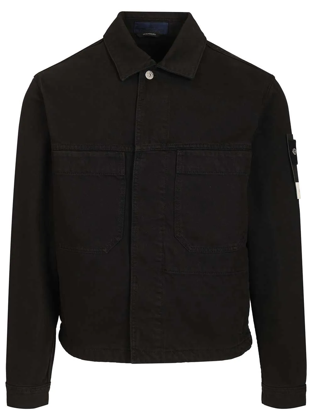 Biker Jacket Light Bull Denim-Tc, Garment Dyed Black Jackets Black sold by Wanan Luxury