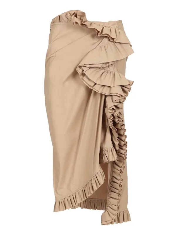 Sina Midi Skirt Skirts Beige made by Dries Van Noten