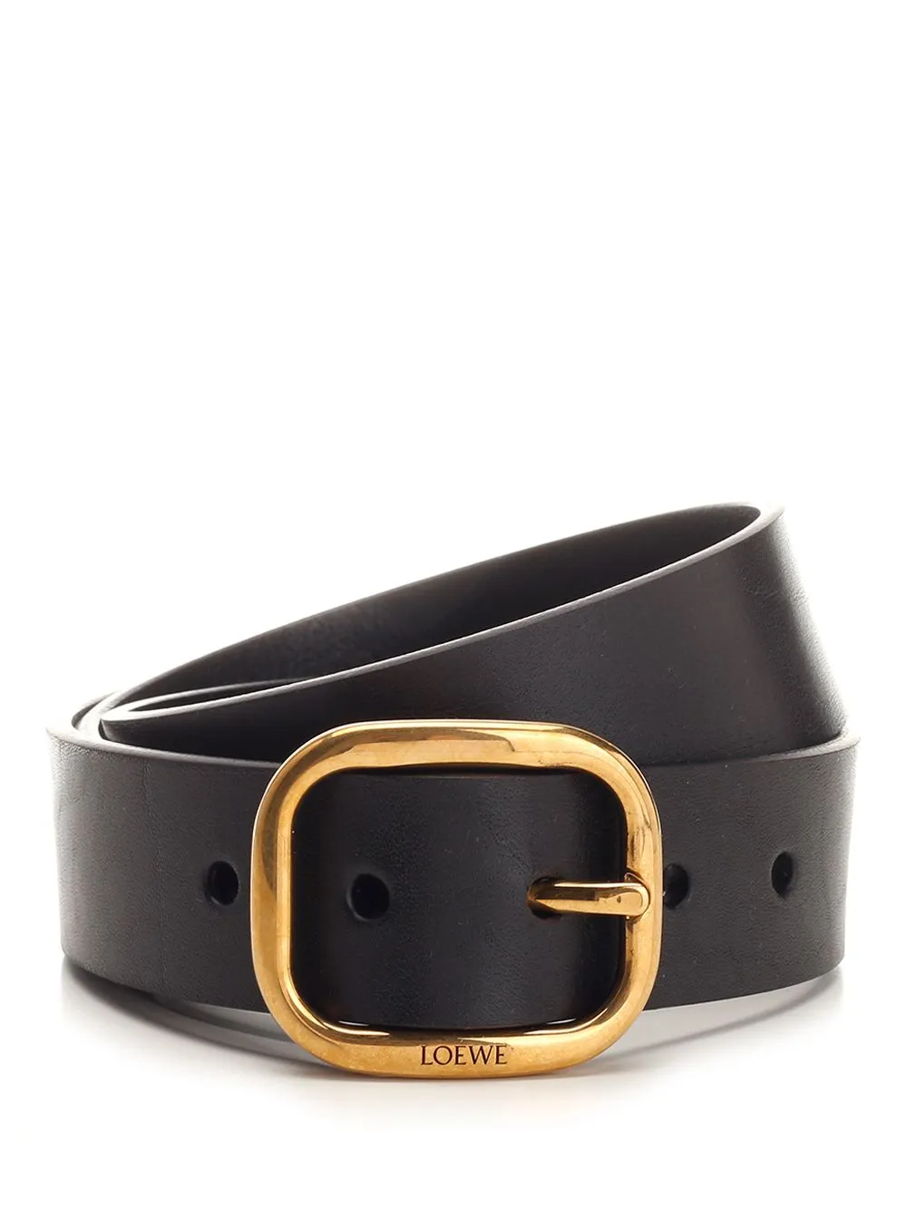 Belt With Rounded Buckle Belts Black sold by Wanan Luxury