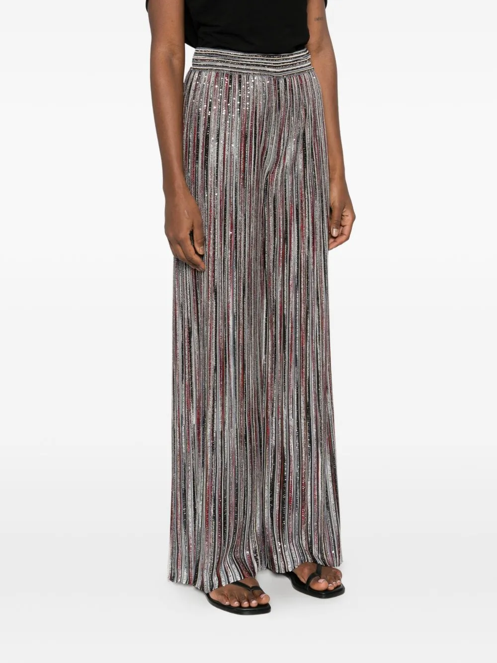 Striped Wide-Leg Trousers sold by Wanan Luxury product image thumbnail 3
