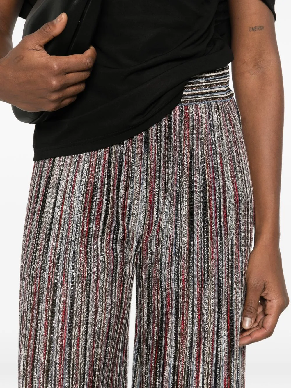 Striped Wide-Leg Trousers sold by Wanan Luxury product image thumbnail 4