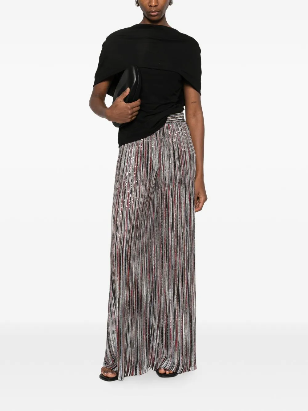 Striped Wide-Leg Trousers sold by Wanan Luxury product image thumbnail 5