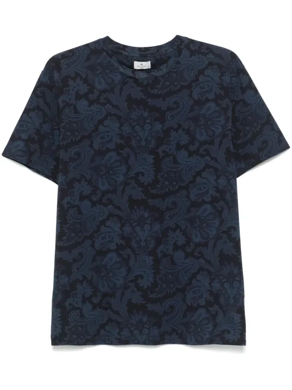 T-Shirt With Paisley Print sold by Wanan Luxury