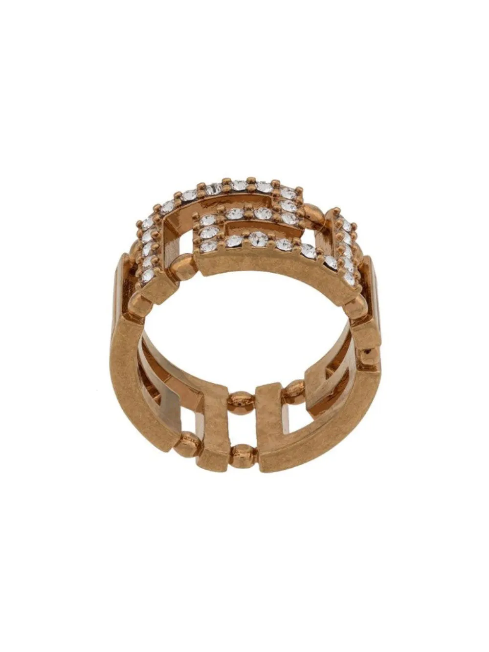 Ring With Greek Key And Crystals sold by Wanan Luxury