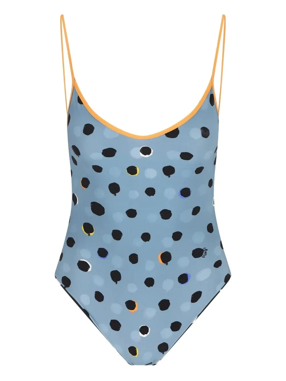 Falena Dots-Print One-Piece Swimsuit sold by Wanan Luxury