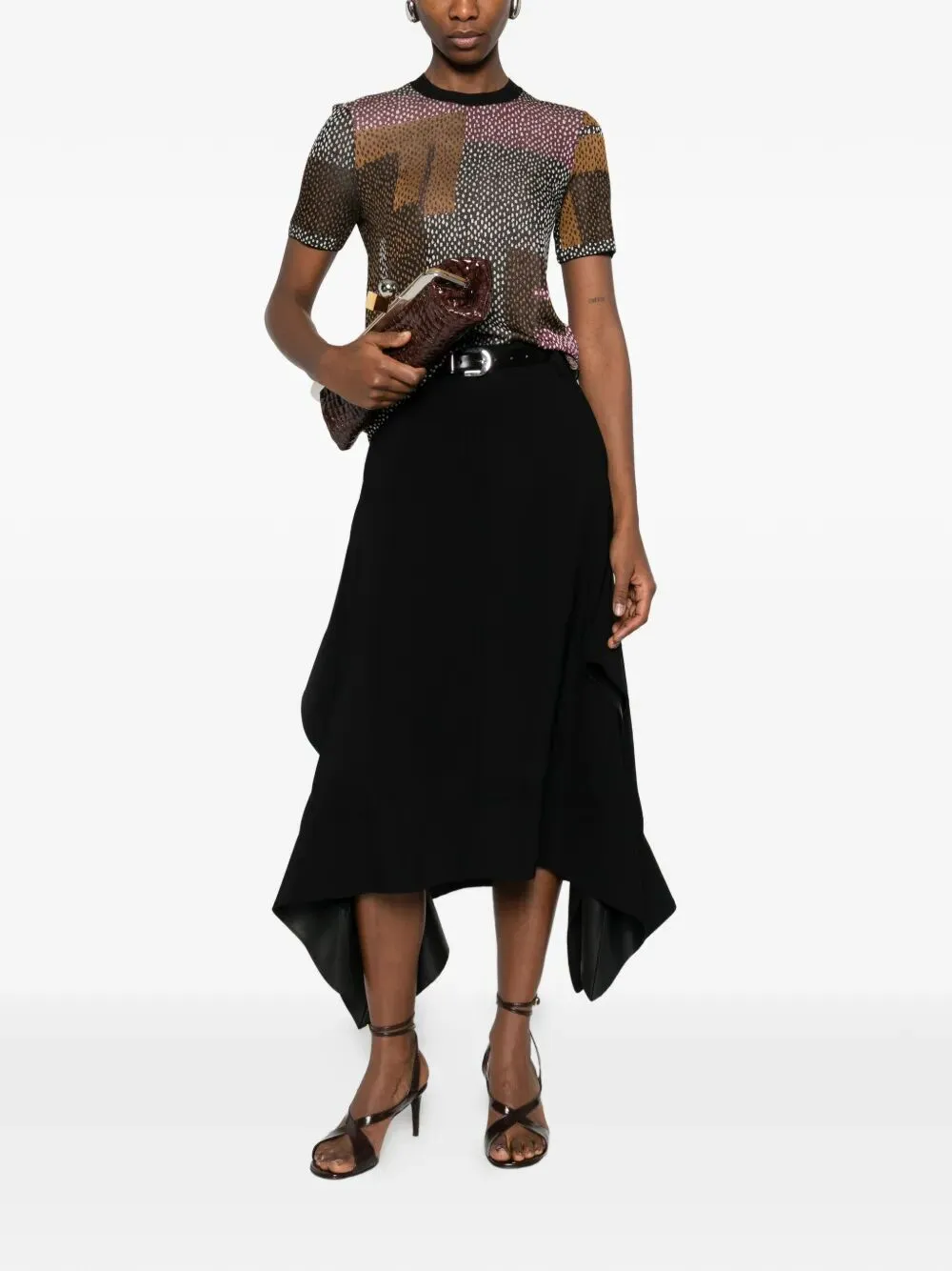 Peppered-Motif Short-Sleeved Jumper sold by Wanan Luxury product image thumbnail 2