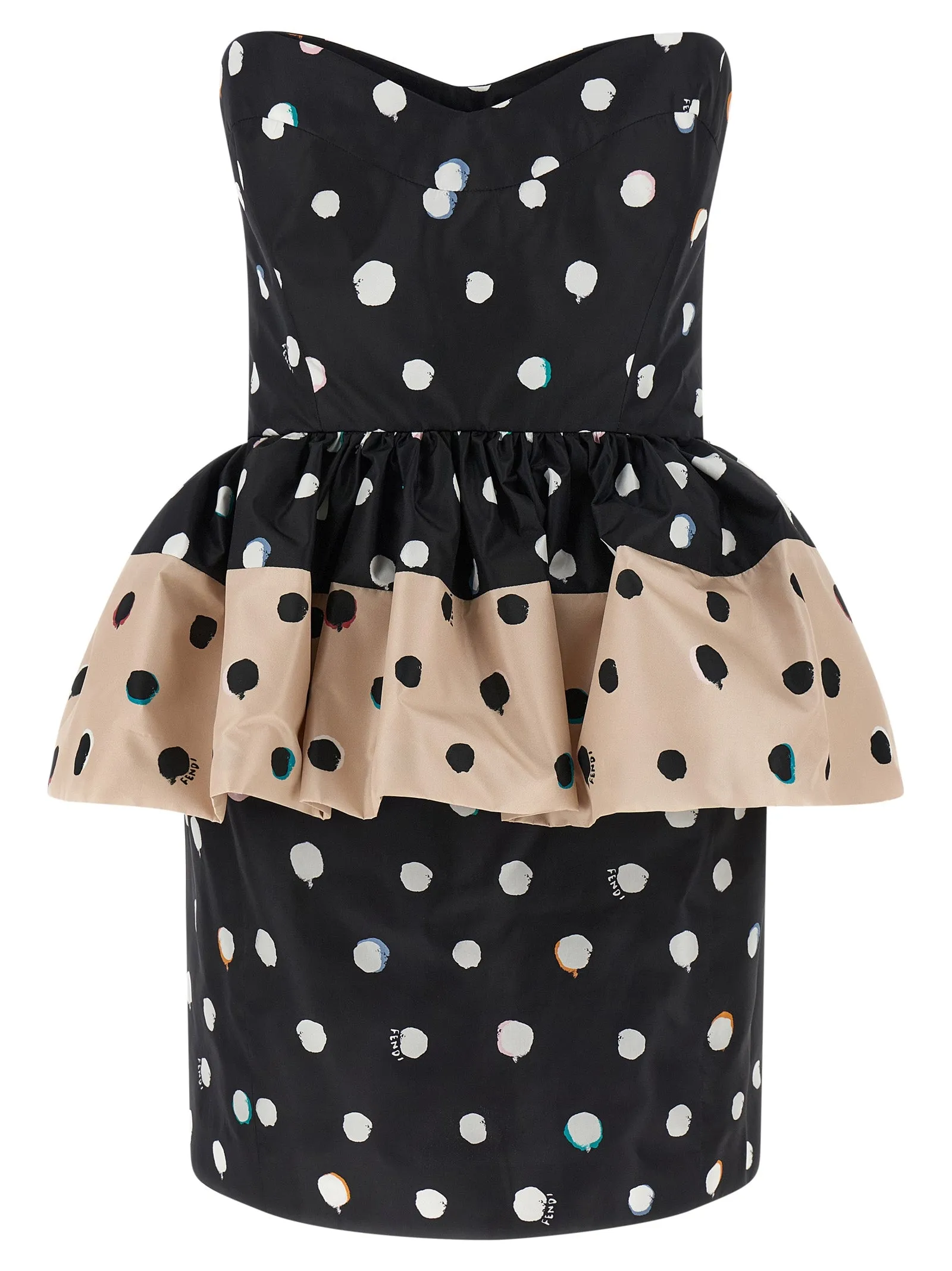 Falena Dots Dresses Black sold by Wanan Luxury