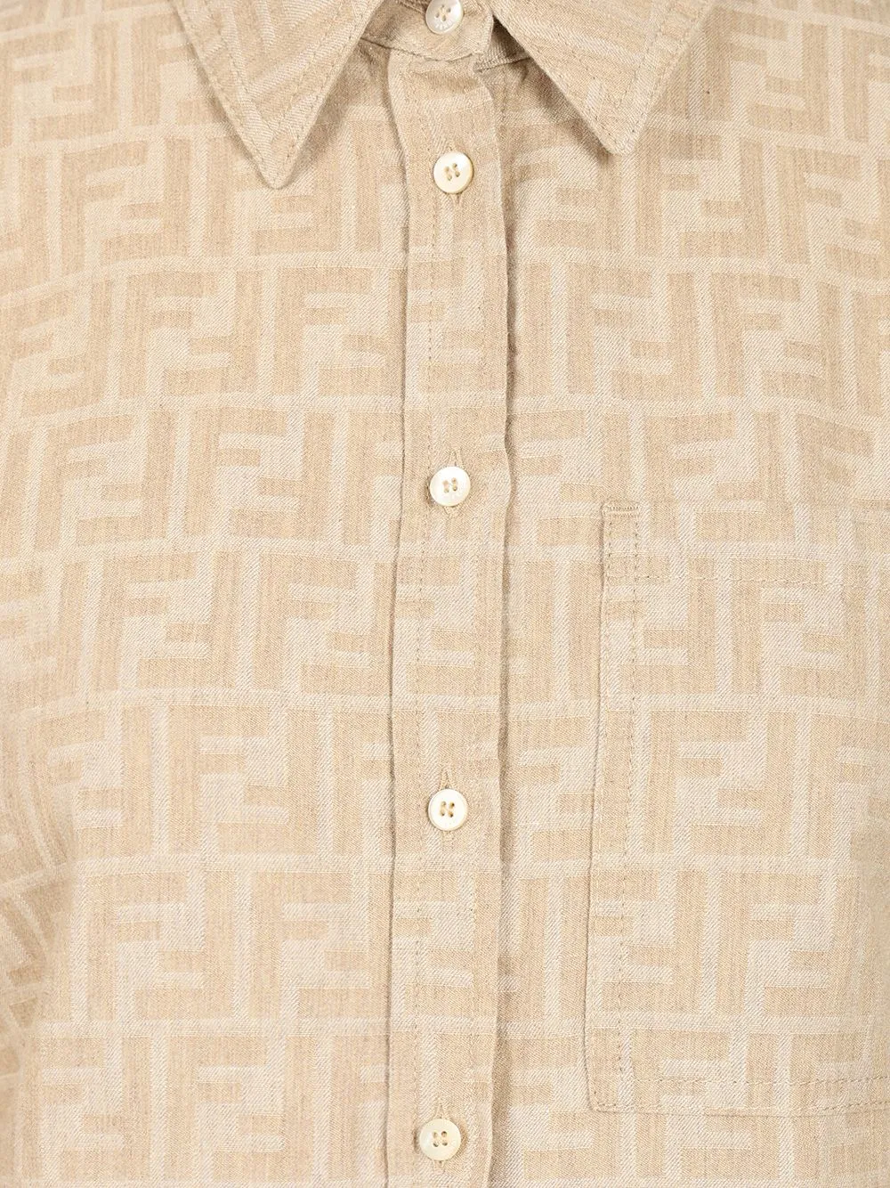 Ff Chambray Dress Dresses Beige sold by Wanan Luxury product image thumbnail 4