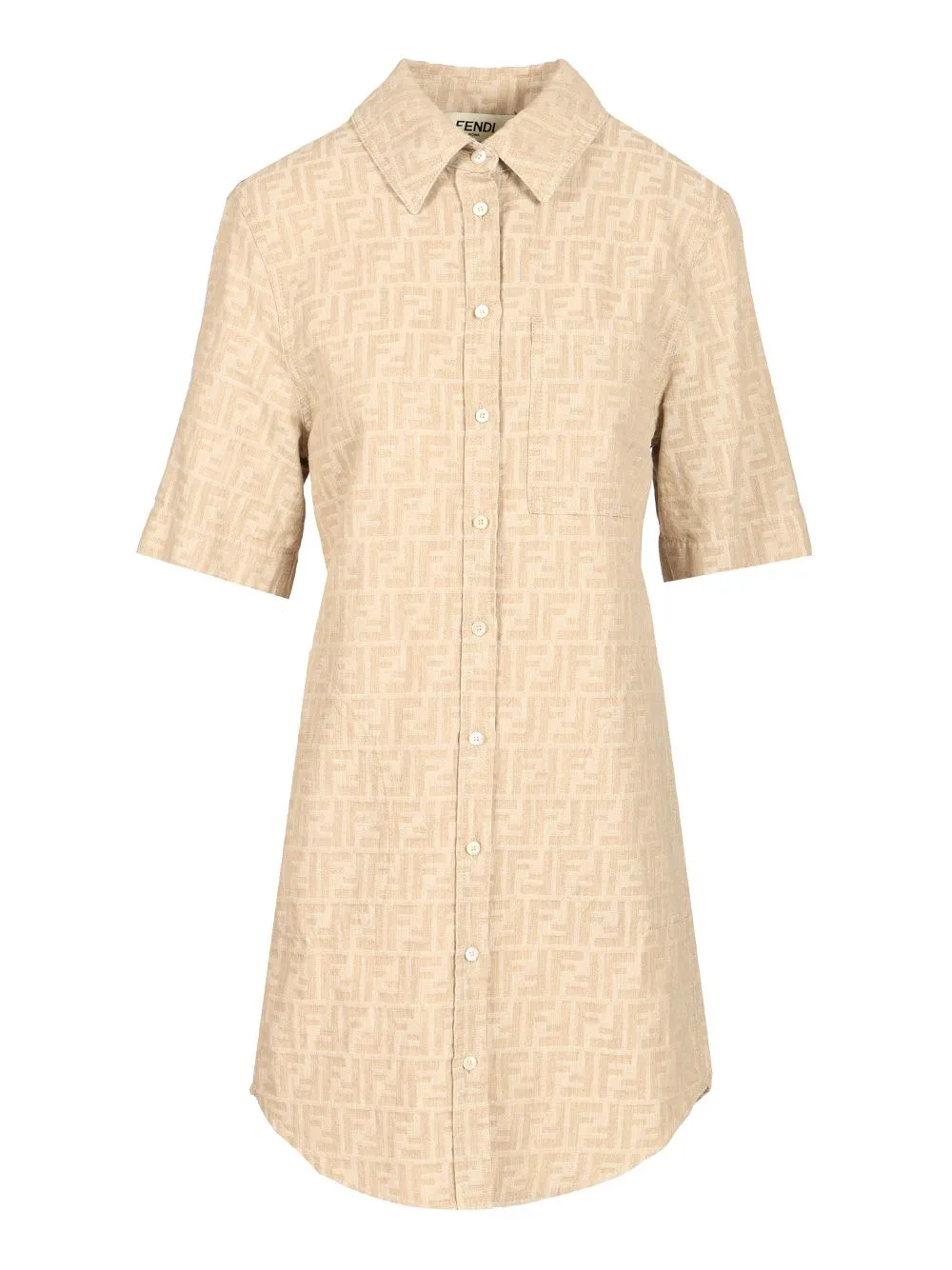 Ff Chambray Dress Dresses Beige sold by Wanan Luxury