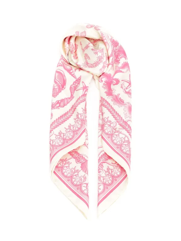 Large Silk Scarf Underwater Baroque 90 Cm Scarves And Foulards Multicolor sold by Wanan Luxury