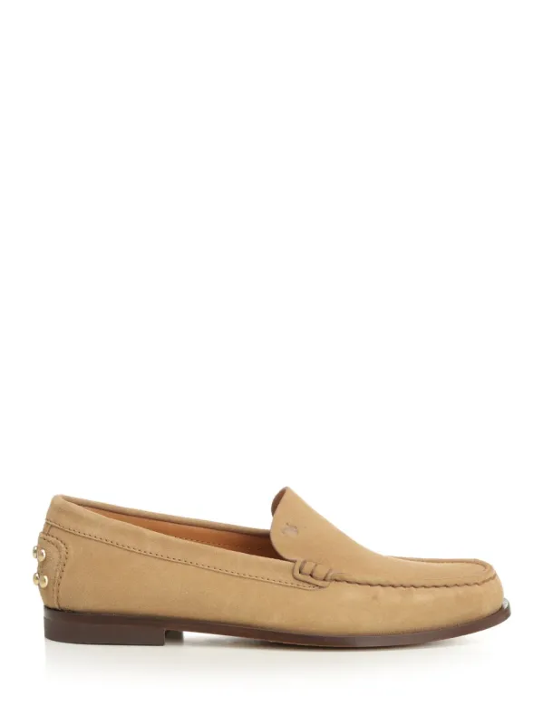 Metal Dots Mocassin Scarpe Basse Beige made by Tod's