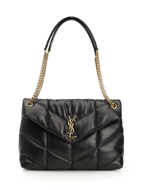Loulou Puffer Medium Bag Shoulder Bags Black sold by Wanan Luxury