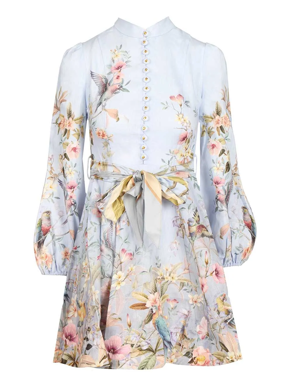 Rebellion Button Mini Dress Dresses Blue sold by Wanan Luxury