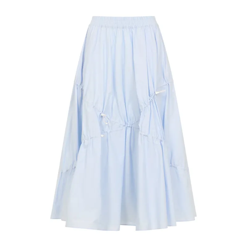 Midi Skirts Blue sold by Wanan Luxury