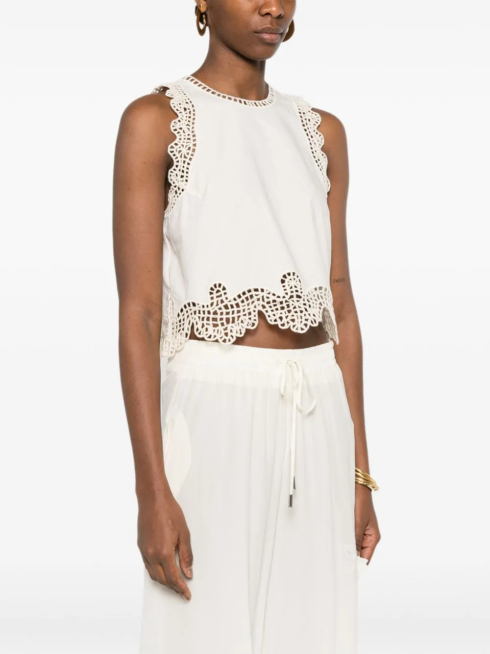 Embroidered Cotton Top sold by Wanan Luxury product image thumbnail 3