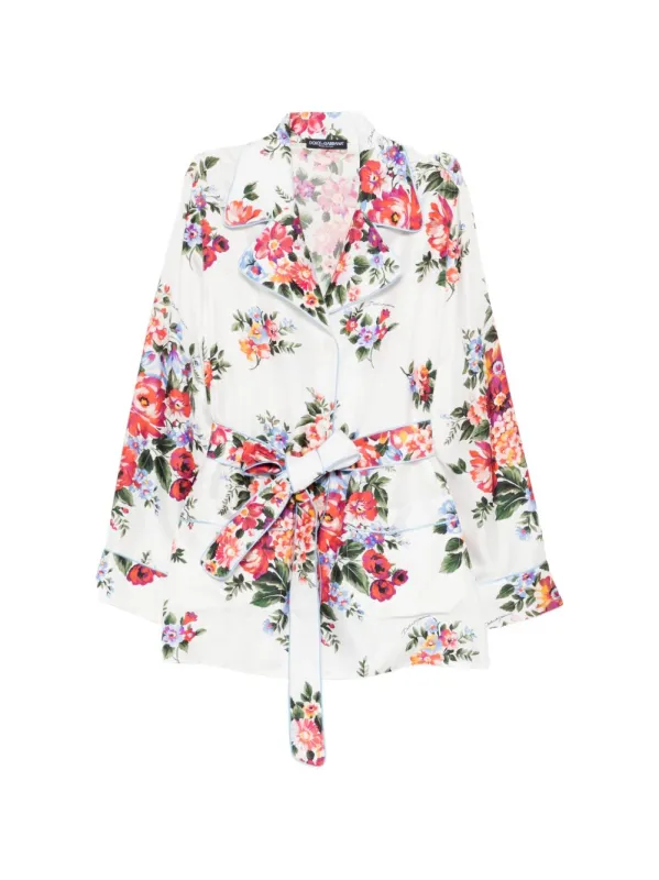 Flower Print Silk Shirt sold by Wanan Luxury