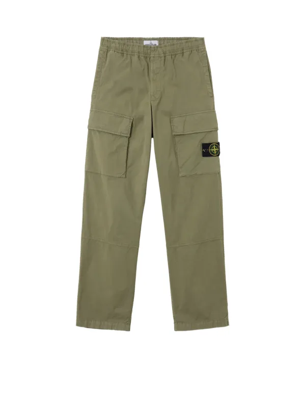 Stretch Organic Cotton Trousers made by Stone Island