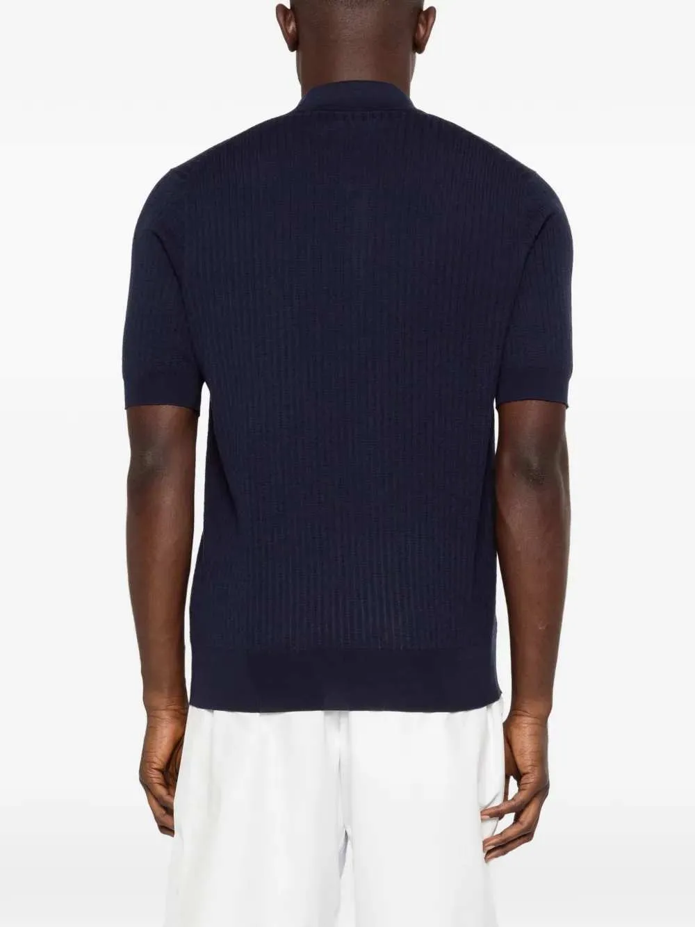 Blue Polo Shirt With Woven Pattern sold by Wanan Luxury product image thumbnail 4