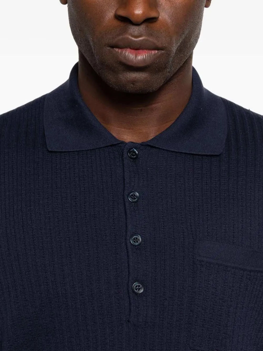 Blue Polo Shirt With Woven Pattern sold by Wanan Luxury product image thumbnail 5