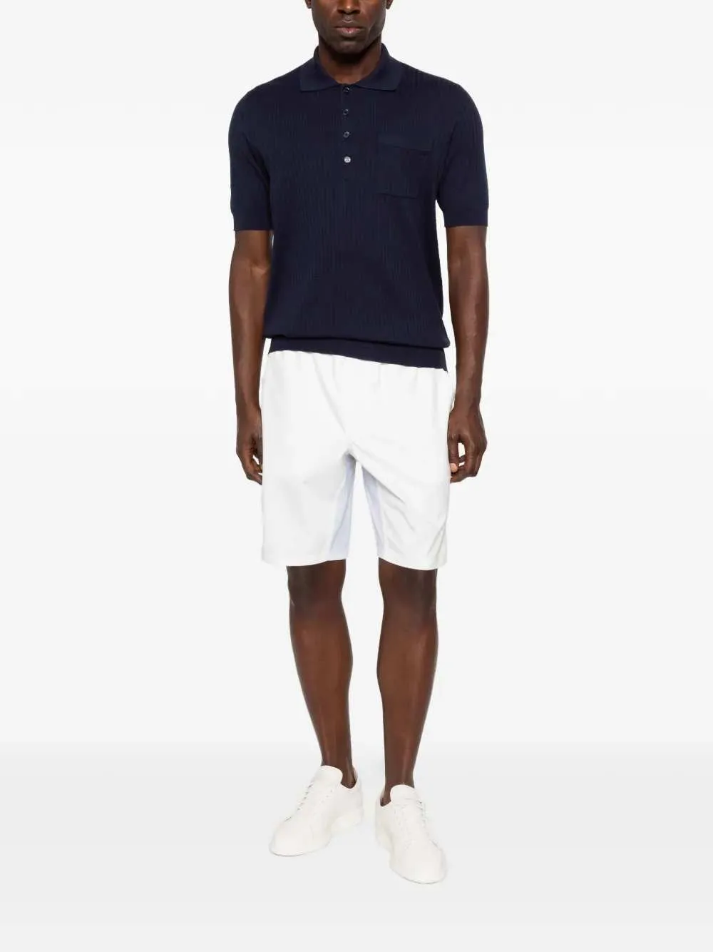Blue Polo Shirt With Woven Pattern sold by Wanan Luxury product image thumbnail 2