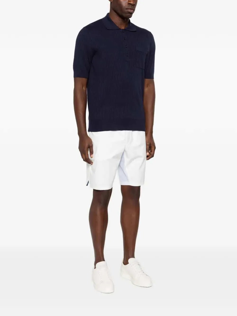 Blue Polo Shirt With Woven Pattern sold by Wanan Luxury product image thumbnail 3