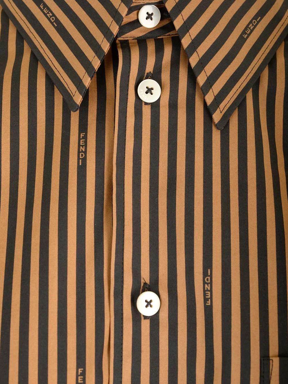 Pequin Poplin Shirt Shirts Brown sold by Wanan Luxury product image thumbnail 3