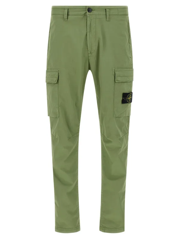 Logo Badge Cargo Pants Green sold by Wanan Luxury