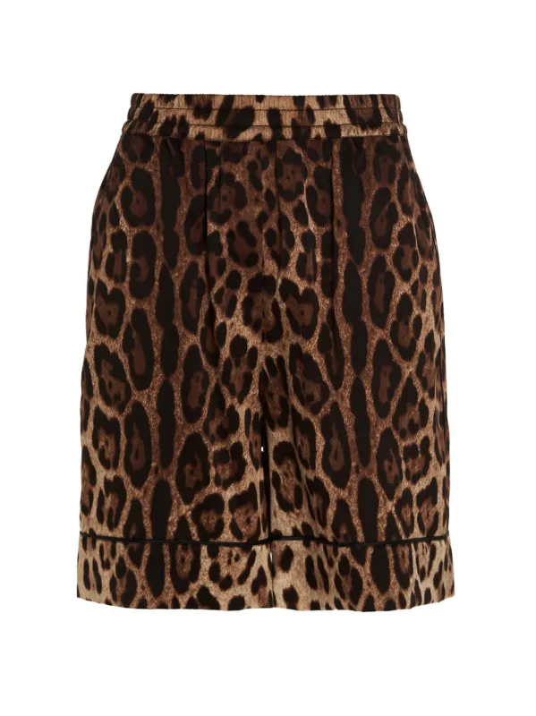 Leopard Shorts Bermuda And Short Brown sold by Wanan Luxury