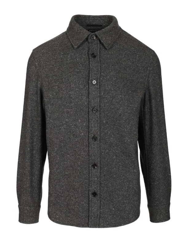 Cashmere And Silk Overshirt Jackets Grey sold by Wanan Luxury